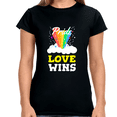 thumbnail image 1 of Love Wins LGBT Pride Rainbow Lesbian Gay Pride Gay Pride Shirts for Women, 1 of 8