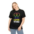 thumbnail image 1 of Love Wins LGBTQ Pride Rainbow Flag Gay Lesbian Pride Ally Womens Plus Size Tops, 1 of 8