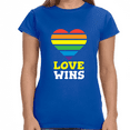 thumbnail image 1 of Love Wins LGBTQ Pride Rainbow Flag Lesbian Gay Pride Ally Womens Shirts, 1 of 8