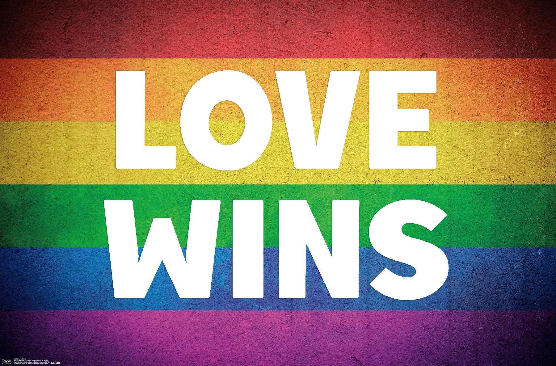 Love Wins Wall Poster, 14.725" x 22.375"