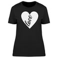 thumbnail image 1 of Love With A White Spotted Heart T-Shirt Women -Image by Shutterstock, Female Medium, 1 of 2