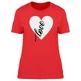 thumbnail image 1 of Love With A White Spotted Heart T-Shirt Women -Image by Shutterstock, Female Small, 1 of 2
