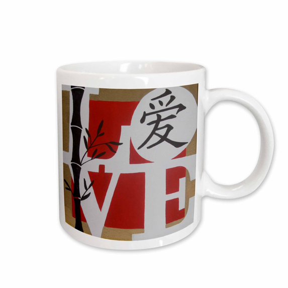 3drose, Love with Chinese Character, 15oz Mug
