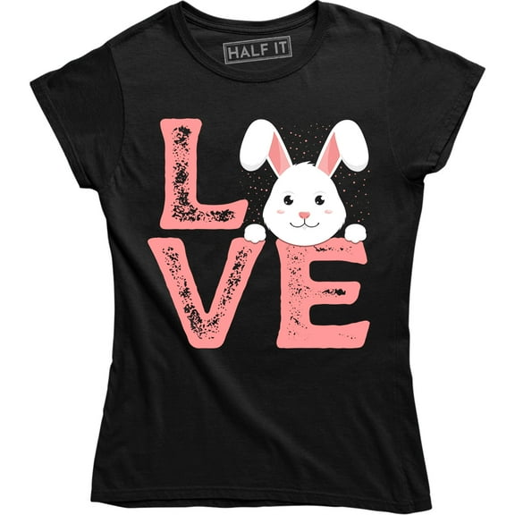 Love With Cute Bunny Rabbit Cool Animal Pet Lover Women's T-Shirt