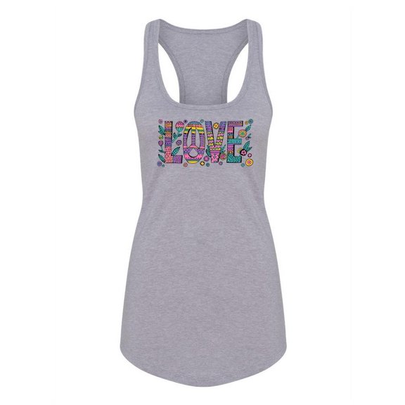 Love With Flowers Racerback Tank Women -Image by Shutterstock, Female Medium