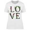 thumbnail image 1 of Love With Flowers T-Shirt Women -Image by Shutterstock, Female Medium, 1 of 2