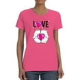thumbnail image 1 of Love With Gloves Art Shaped T-Shirt Women -Image by Shutterstock, Female Small, 1 of 4