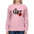 thumbnail image 1 of Love With Rose Sweatshirt Women -Image by Shutterstock, Female Medium, 1 of 4