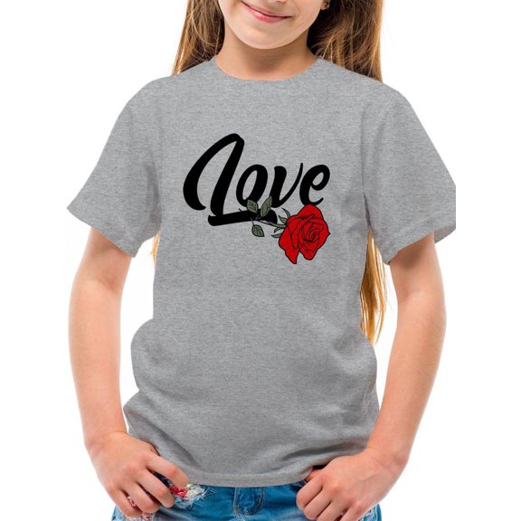 Love With Rose T-Shirt Juniors -Image by Shutterstock,  Medium