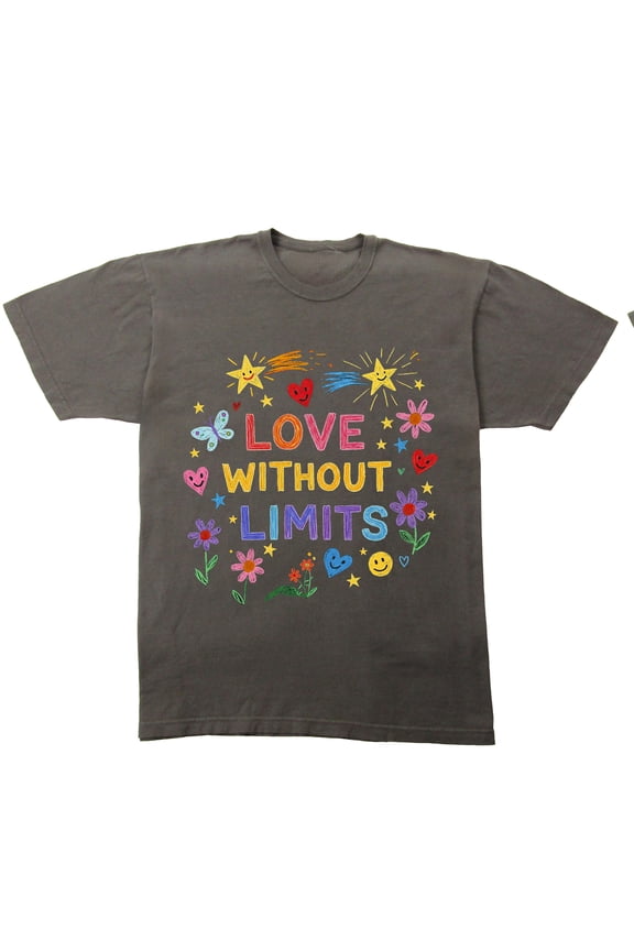 Love Without Limits Adult Pepper Black Crew Neck Short Sleeve T-shirt - Medium