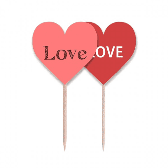 Love Word Inspirational Quote Valentine's Day Toothpick Flag LOVE Heart Lable Cupcake Pick
