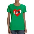 thumbnail image 1 of Love Wrapping Shaped T-Shirt Women -Image by Shutterstock, Female XX-Large, 1 of 4