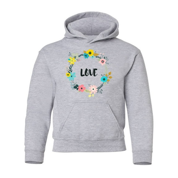 Love Wreath Hoodie Juniors -Image by Shutterstock,  Large
