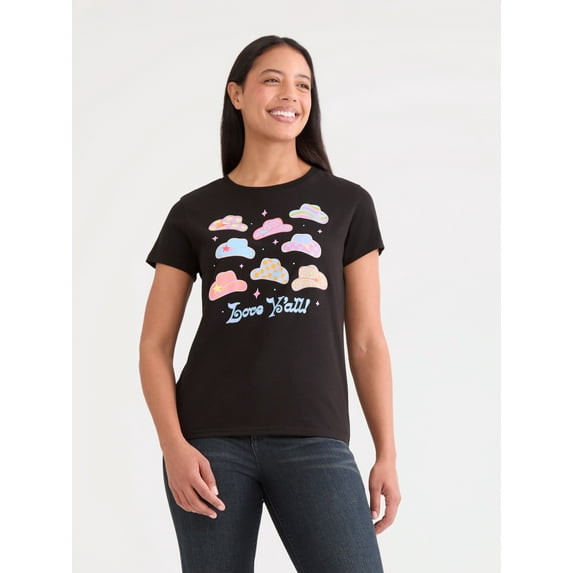 Love Y'all Women's Graphic Tee with Short Sleeves, Sizes XXS-XXL