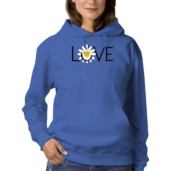 Love Yellow Daisy Hoodie Women -Image by Shutterstock, Female 4X-Large