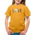 thumbnail image 1 of Love Yellow Daisy T-Shirt Juniors -Image by Shutterstock,  Large, 1 of 4