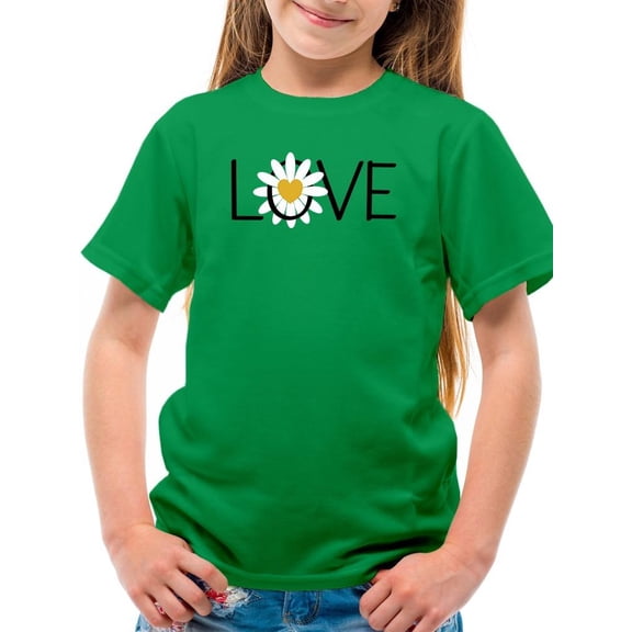 Love Yellow Daisy T-Shirt Juniors -Image by Shutterstock,  Small