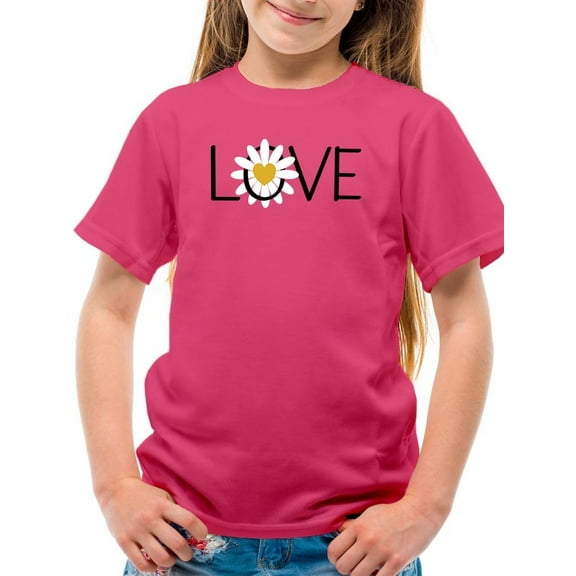 Love Yellow Daisy T-Shirt Juniors -Image by Shutterstock, Small