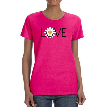 Love Yellow Daisy T-Shirt Women -Image by Shutterstock, Female Small