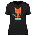thumbnail image 1 of Love Yoga Orange Cat Tee Women's -Image by Shutterstock, 1 of 2