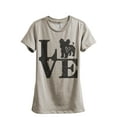 thumbnail image 1 of Love Yorkie Women's Fashion Relaxed T-Shirt Tee Heather Tan Medium, 1 of 3
