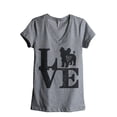 thumbnail image 1 of Love Yorkie Women's Fashion Relaxed V-Neck T-Shirt Tee Heather Gray X-Large, 1 of 3