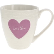 Pavilion Gift Company - 17 oz White Bone China Cup - Love You