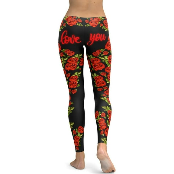 Love You Back Leggings Size: XS for Women | FIERCEPULSE