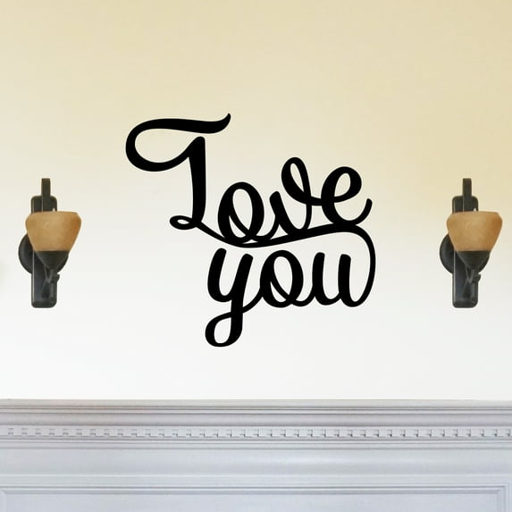 Love You - Beautiful Solid Steel Home Decor Decorative Accent Metal Art Wall Sign