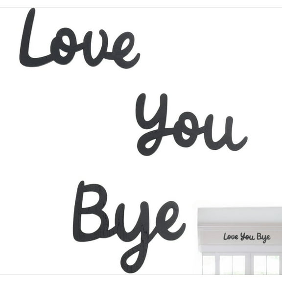 Love You Bye Sign Wood Warm Wall Art Home Decorwith Glue Point