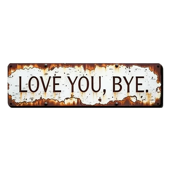 Love You Bye Vintage Wooden Sign One Size Decorative Wall Plaque For Room, Home Decoration