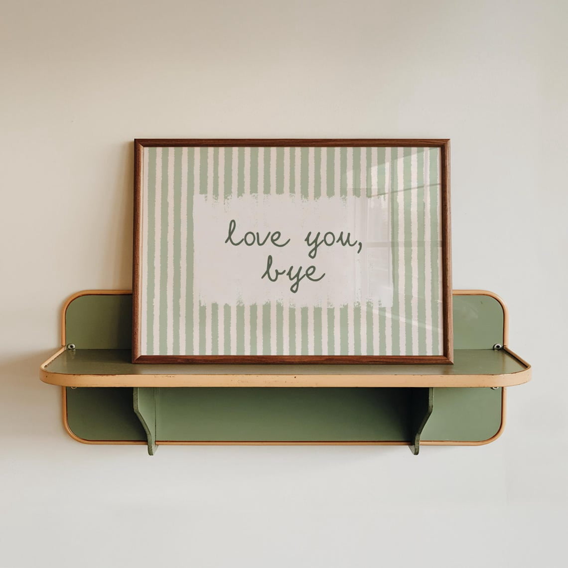 Green Goodbye Sign Love You Bye Wall Art Print, Sage Green Retro Entryway Decor - Walmart.com