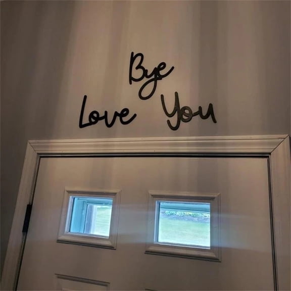 Love You Bye Wood Sign Home Decor Boho Decor Wall Decor Express Love and Warm for Your Family Lovers Wall Art Gift Hallway Entryway Door Valentine Decorations for Home