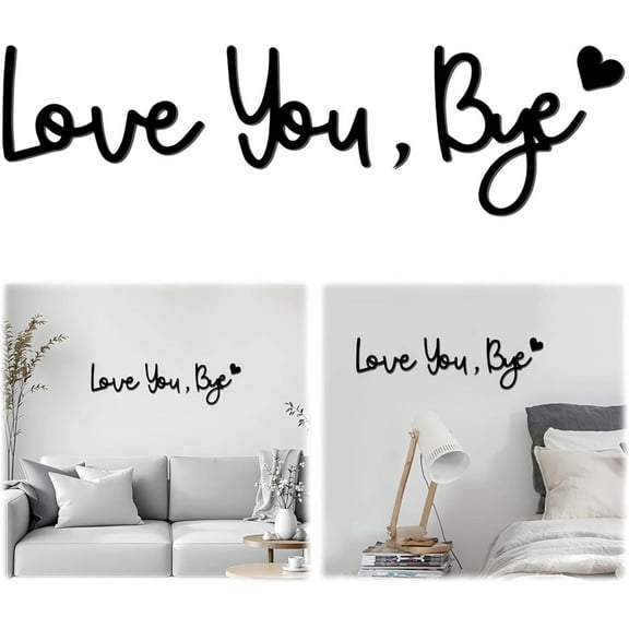 Love You Bye Wood Sign Home Decor,NOGIS Above Door Topper Decoration,Boho Decor for Window Wall Express Love and Warm for Your Family Lovers,Wall Art Gift Hallway Entryway Door Decor