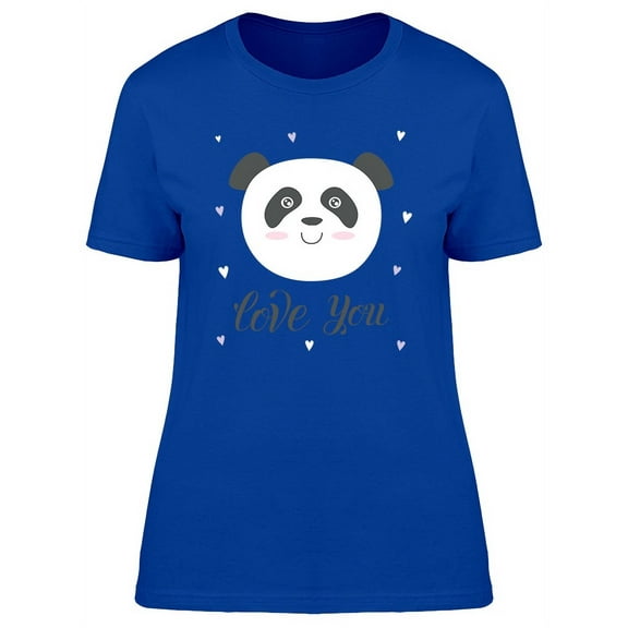 Love You Cute Panda Graphic T-Shirt Women -Image by Shutterstock, Female Large