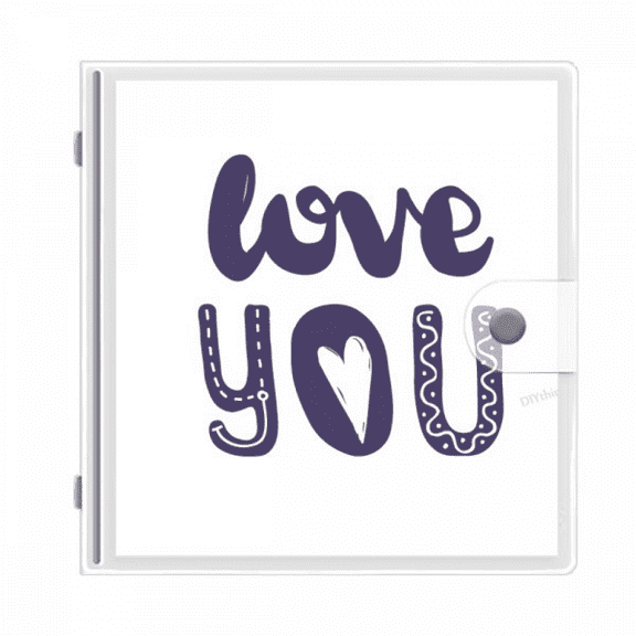Love You Cute Quote Handwrite Style Photo Album Wallet Wedding Family 4x6