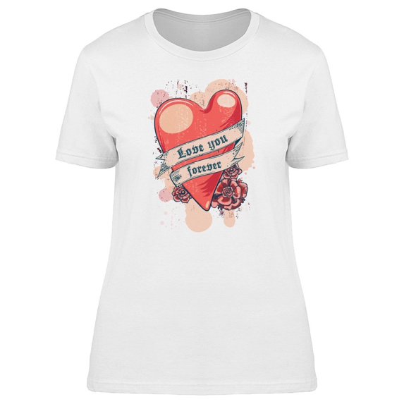 Love You Forever Heart Ribbon Tee Women's -Image by Shutterstock