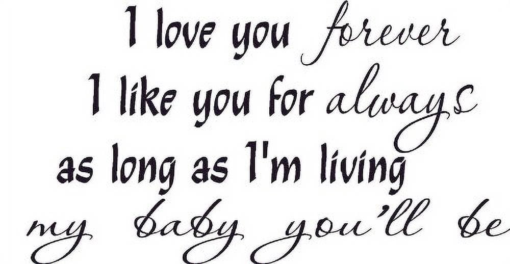 Autocollant Mural Citation Romantique "I Said I Love You And That's Forever" - Décor Moderne Pour Voiture Ou Maison