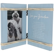 Pavilion Gift Company - Love You Grandma - 5.5" x 7.5" Hinged Sentiment Frame Holds 4" x 6" Photo