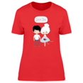 thumbnail image 1 of Love You Hipster Couple Doodle T-Shirt Women -Image by Shutterstock, Female x-Large, 1 of 2