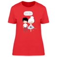 thumbnail image 1 of Love You Hipster Couple Doodle Tee Women's -Image by Shutterstock, 1 of 2