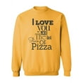 thumbnail image 1 of Love You Like Pizza Quote Sweatshirt Men -Image by Shutterstock, Male XX-Large, 1 of 4