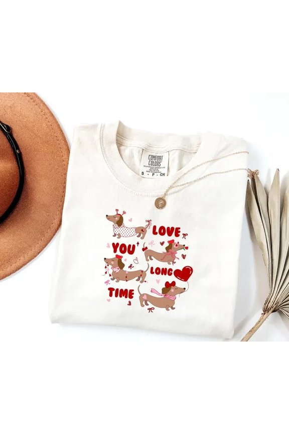 Love You Long Time T Shirt Minimal Romantic Tee All Size S-5XL