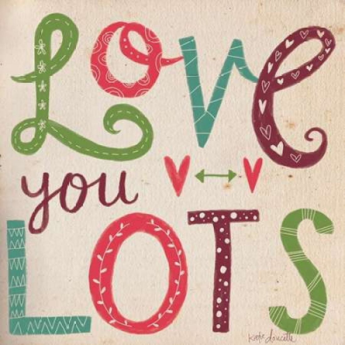 Love You Lots Canvas Art - Katie Doucette (24 x 24)