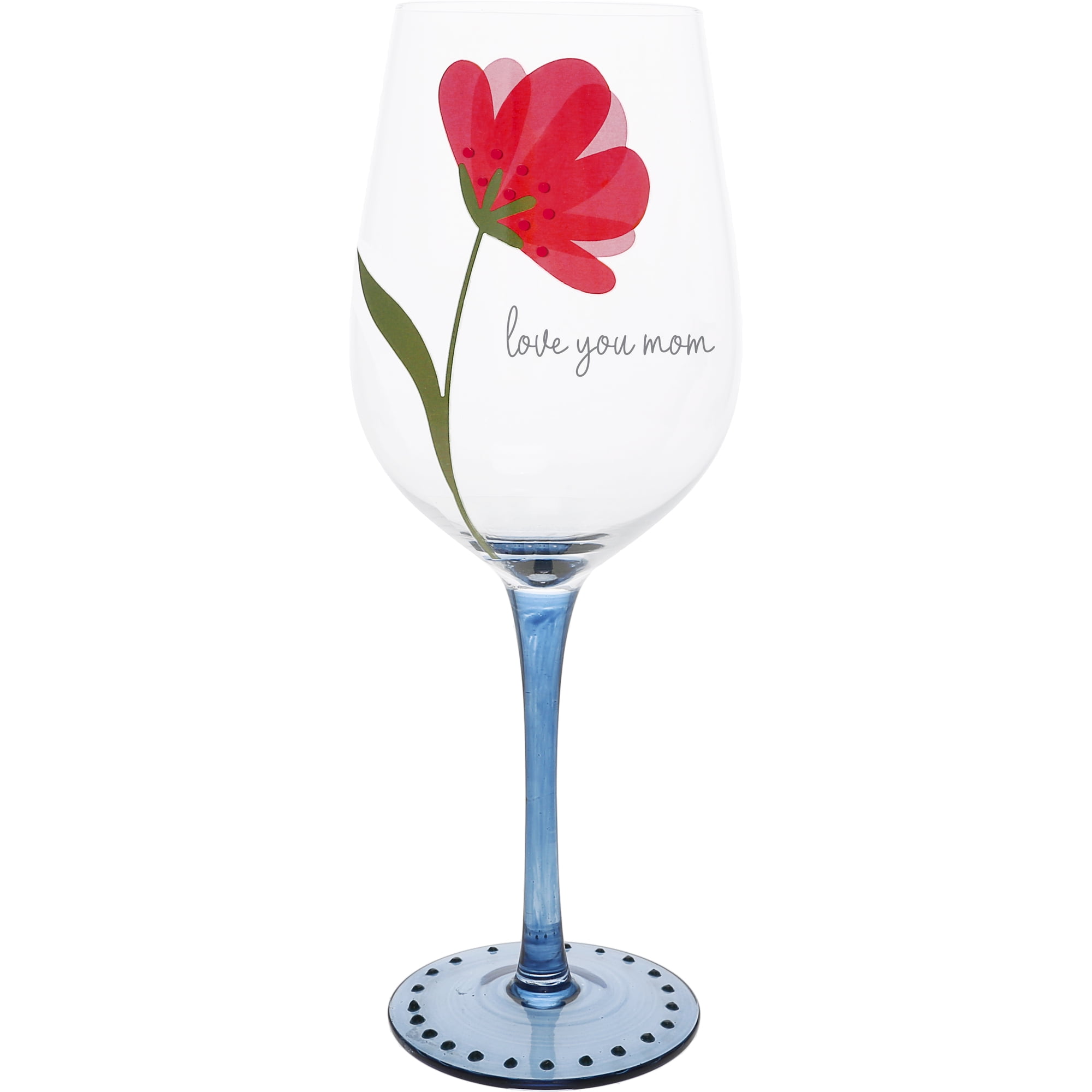 Pavilion Gift Company - Love You Mom - 16 oz Wine Glass