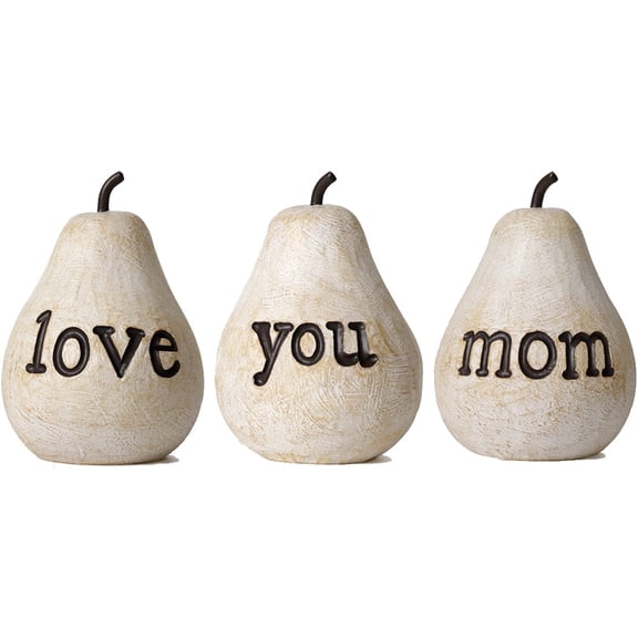 Love You Mom Pears - Gift for Mom, Mothers Day Birthday Gift, Thanksgiving Day Decorations Gifts for Mom, Mom Gifts from Daughters Son, Perfect Presen