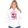 thumbnail image 1 of Love You More Romantic Valentines Day Zip Hoodie Sweatshirt Women Brisco Brands M, 1 of 6