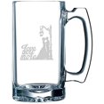 thumbnail image 1 of Love You More Wedding Silhouettes Etched 25oz Beer Mug, 1 of 1