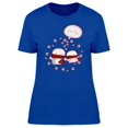 thumbnail image 1 of Love You Owls With Scarfs T-Shirt Women -Image by Shutterstock, Female Large, 1 of 2