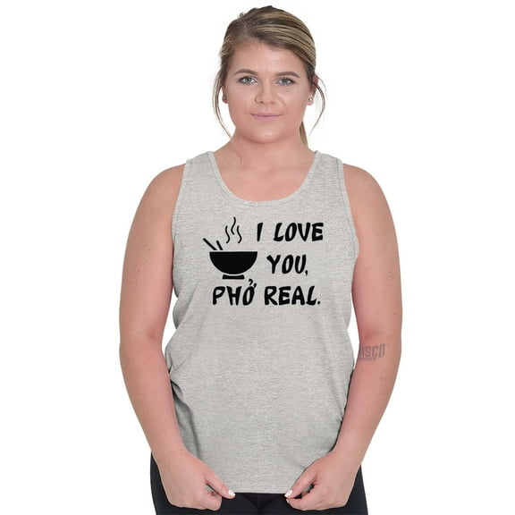 Love You Pho Real Vietnamese Food Tank Top T Shirts Men Women Brisco Brands L